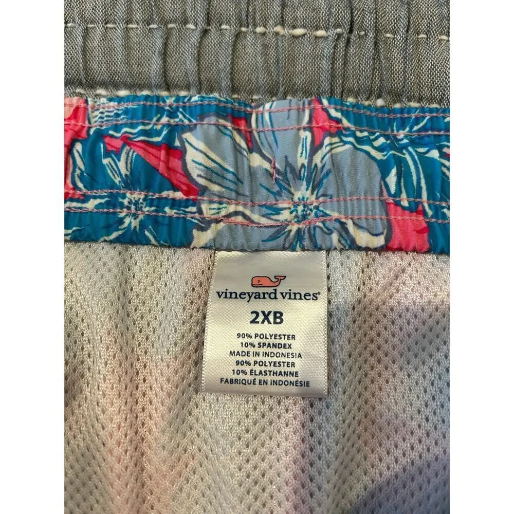 Vineyard Vines Men’s Chappy Print Swim Trunks Size 2XB Beach Cruise